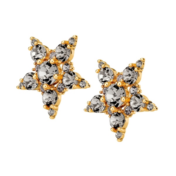 Dyrberg Kern Gemini Gold Earrings - Grey